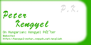 peter kengyel business card